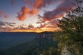 Sunset at Echo Point, Blue Mountains National Park, NSW, Australia Royalty Free Stock Photo