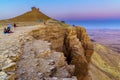 Sunset in the edge of Makhtesh crater Ramon, Negev Desert