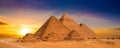 Sunset in egypt Royalty Free Stock Photo