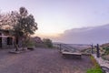 Sunset of Ein Gev valley, Sea of Galilee. Golan Heights Royalty Free Stock Photo