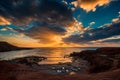 Sunset in El Golfo Lanzarote