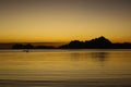 Sunset from El Nido beach, Philippines Royalty Free Stock Photo