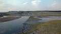 Sunset at Elk Anter Creek and Yellowstone River in the Hayden Valley in Yellowstone National Park in Wyoming Royalty Free Stock Photo