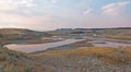 Sunset at Elk Anter Creek and Yellowstone River in the Hayden Valley in Yellowstone National Park in Wyoming Royalty Free Stock Photo