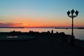 Sunset on the Embankment Royalty Free Stock Photo