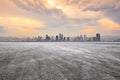 Empty asphalt road and city skyline in Chongqing Royalty Free Stock Photo