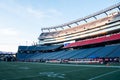 Sunset in an empty Gillette Stadium