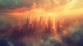 Sunset of the End Times: Light Amidst the Chaos. Royalty Free Stock Photo