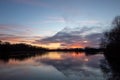Sunset in England,Branston Water Park 2021 Royalty Free Stock Photo