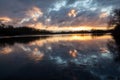 Sunset in England,Branston Water Park 2021 Royalty Free Stock Photo