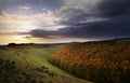 Sunset in English landscape