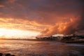 Sunset in Estoril, Portugal Royalty Free Stock Photo