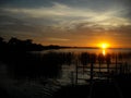 Sunset at the Estuaries Royalty Free Stock Photo