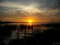 Sunset at the Estuaries Royalty Free Stock Photo