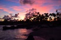 Sunset in Eton Beach, Vanuatu Royalty Free Stock Photo