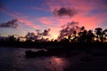 Sunset in Eton Beach, Vanuatu Royalty Free Stock Photo