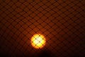 Sunset Evening Captured Outdoor Through the Practice Nets Royalty Free Stock Photo