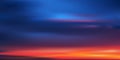 Sunset evening with Orange,Yellow,Pink,Purple,Blue sky, Dramatic twilight landscape with Sunset in evening,Vector horizon Romantic