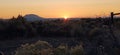 Sunset evening over the desert