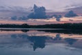 Sunset in the Everglades National Park Royalty Free Stock Photo