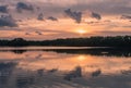 Sunset in the Everglades National Park Royalty Free Stock Photo