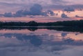 Sunset in the Everglades National Park Royalty Free Stock Photo