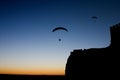 Sunset extreme paragliding