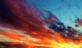 Sunset, fairytale sky and colours Royalty Free Stock Photo