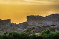 Sunset on Falasarna beach, Crete Royalty Free Stock Photo