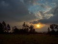 Sunset in the farmlands of the highlands II