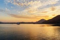 Sunset at Fateh Sagar lake in Udaipur. India