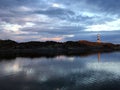 Sunset at favaritx lighthouse menorca island