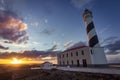 Sunset from Favaritx lighthouse in Menorca (Spain)