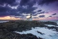 Sunset from Favaritx lighthouse in Menorca (Spain)