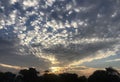 Sunset with feathery clouds