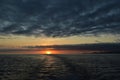 Sunset in Fernandina island, Galapagos Royalty Free Stock Photo