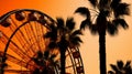 Sunset Ferris Wheel In Hollywood: Bold Colors And Gritty Glamour