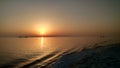 Sunset on Ferry Paros Greece mediteranean island aegean Royalty Free Stock Photo