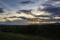 Sunset in a field