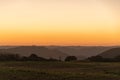 Sunset in the fields of the City of Itaara RS Brazil