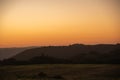 Sunset in the fields of the City of Itaara RS Brazil