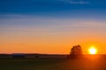 Sunset On The Fields Royalty Free Stock Photo