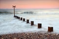 Sunset at Findhorn, Moray, Scotland Royalty Free Stock Photo