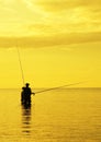 Sunset fishing Royalty Free Stock Photo