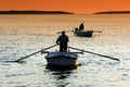 Sunset fishing Royalty Free Stock Photo