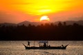 Sunset Fishing Boat Royalty Free Stock Photo