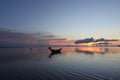 Sunset fishing boat. Royalty Free Stock Photo