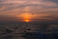 Sunset on a Fishing Boat Royalty Free Stock Photo