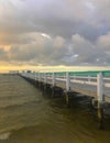 Sunset by the fishing pier in Bokeelia on Pine Island, Florida Royalty Free Stock Photo