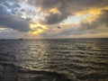 Sunset by the fishing pier in Bokeelia on Pine Island, Florida Royalty Free Stock Photo